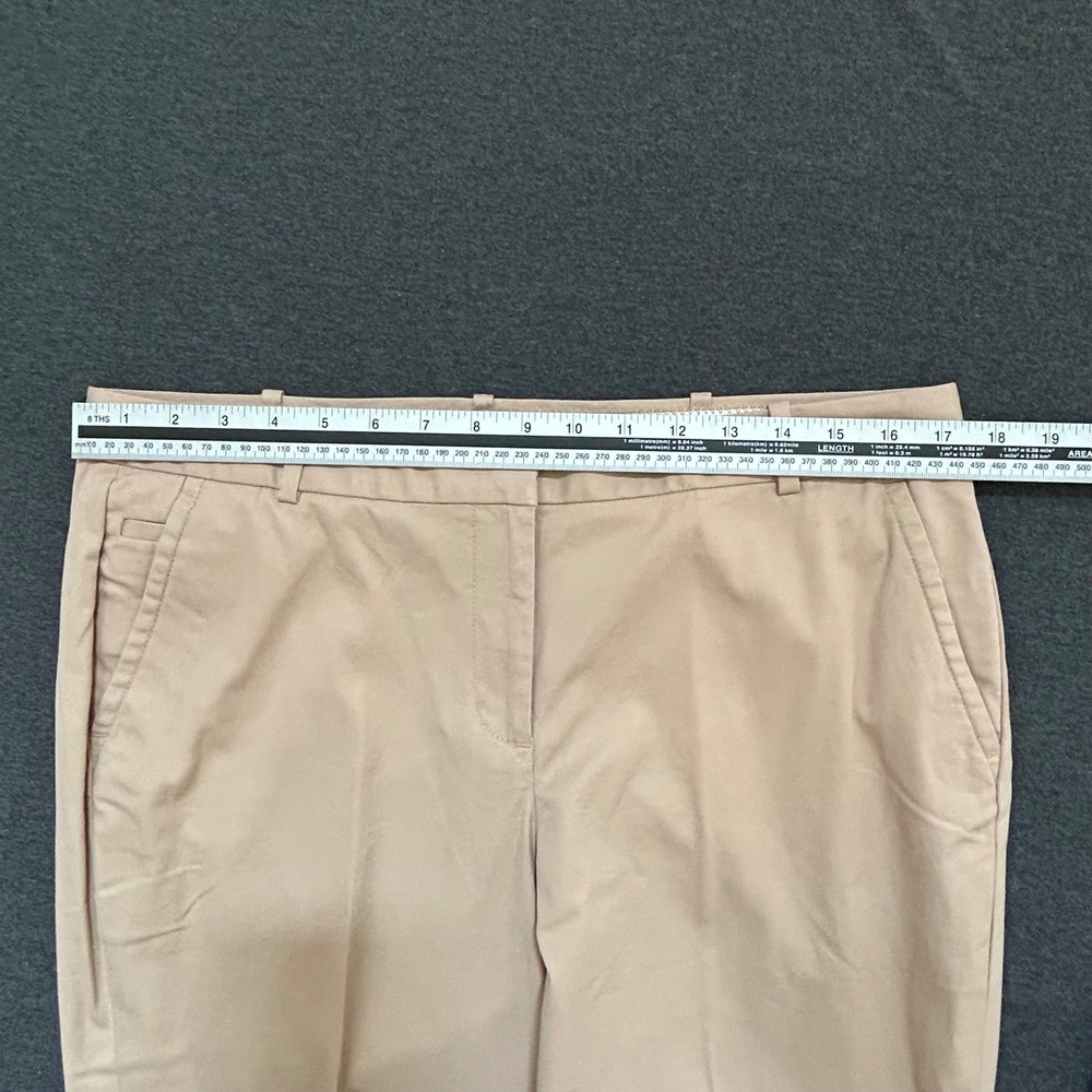 Talbots Petites Signature Pants Women 12P Beige Cropped Stretch NWT - Picture 12 of 16